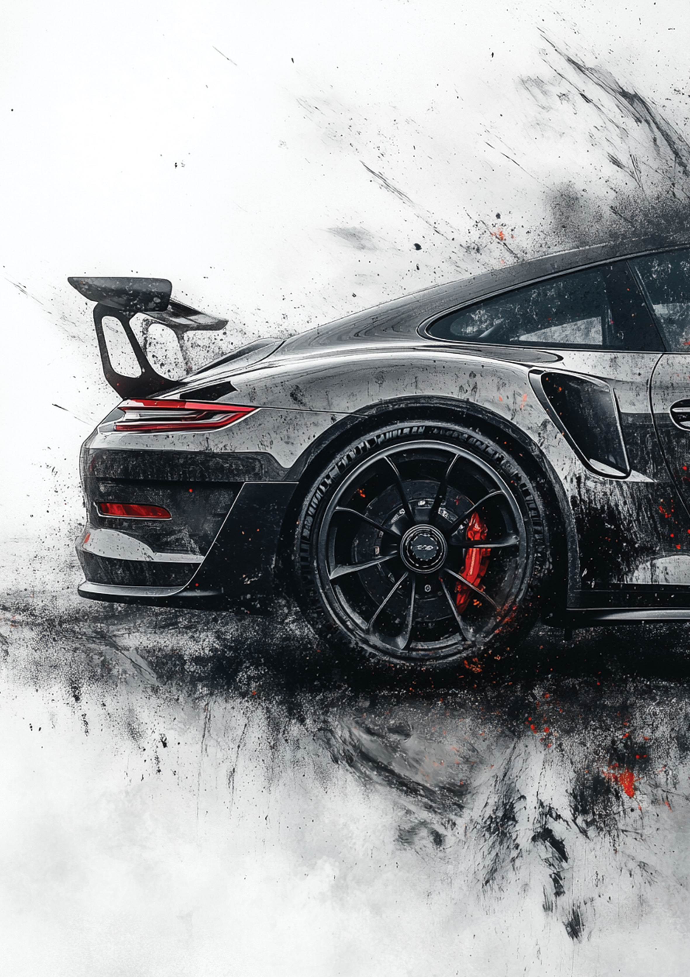 Porsche 911 | Side view 2 metal poster artwork